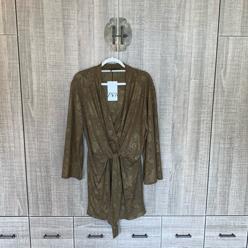 Zara Knotted Jacquard Dress‎